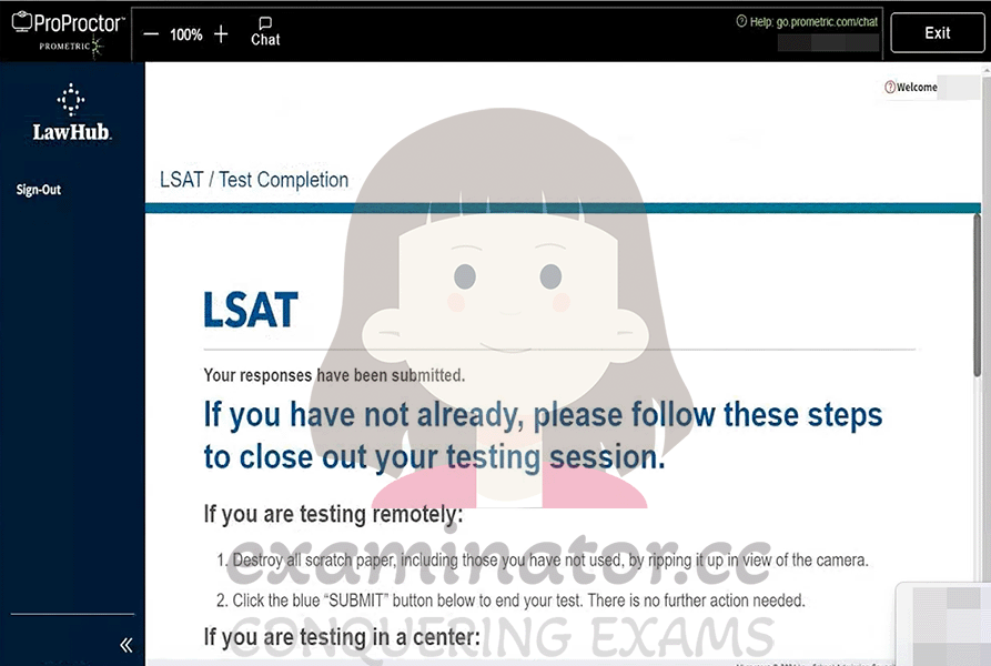 LSAT Cheating Test Completion