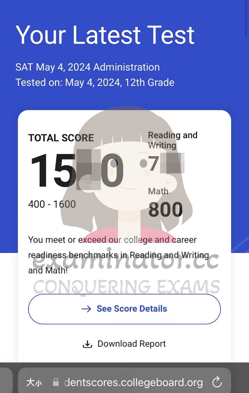 A 1550+ Digital SAT Score Achieved Through Our SAT Proxy Testing Service